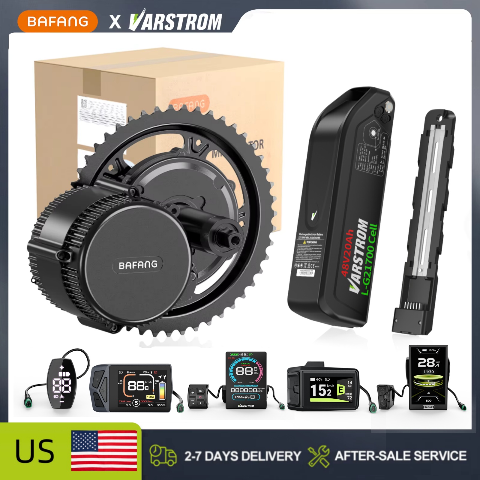 Bafang Bbs02B 48V 750W Mid Drive Kit - [US Stock]Bafang 48V Mid Drive Motor