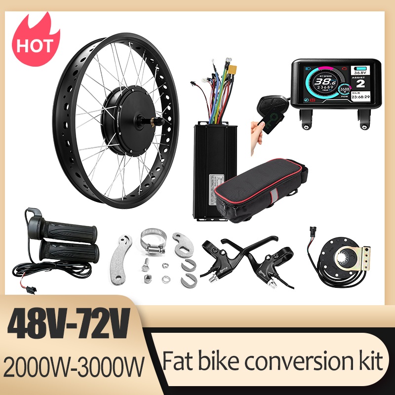 72V 3000W Fat Tire Snow Bike M - Ebike Conversion Kit 72V 3000W 评论和价格
