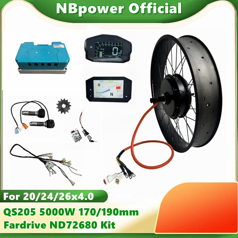 NBpower QS205 72V 5000W 170/19 - 72V 5000W Hub Motor Kit 评论和价格